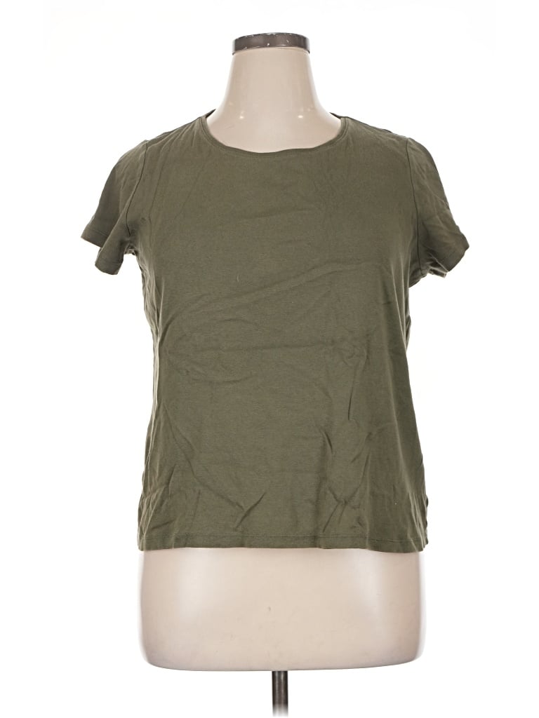 Pre-owned St. John's Bay Short Sleeve T-shirt In Green