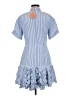Alexis Blue Short Sleeve Button-Down Shirt Size M - photo 2