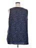 Halogen 100% Polyester Polka Dots Blue Sleeveless T-Shirt Size 2X - photo 2