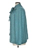 Halogen 100% Polyester Tweed Teal Long Sleeve Blouse Size XL - photo 5