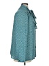 Halogen 100% Polyester Tweed Teal Long Sleeve Blouse Size XL - photo 4