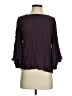 Hinge 100% Viscose Purple 3/4 Sleeve Blouse Size S - photo 1