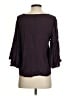 Hinge 100% Viscose Purple 3/4 Sleeve Blouse Size S - photo 2