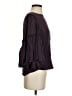 Hinge 100% Viscose Purple 3/4 Sleeve Blouse Size S - photo 4