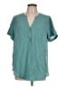 Torrid Teal Short Sleeve Blouse Size Lg Plus (0) - photo 1