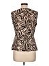 Brittany Black Tan Sleeveless Blouse Size L - photo 2