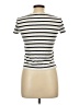 Gap 100% Cotton Stripes Ivory Short Sleeve Turtleneck Size 12 - photo 2