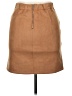 Simplee Solid Tan Faux Leather Skirt Size XL - photo 2