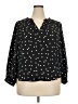 Gibson Latimer Polka Dots Black 3/4 Sleeve Blouse Size XXL - photo 1