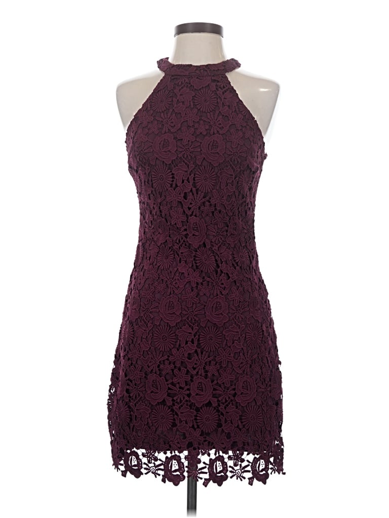 Pre-owned Lulus Cocktail Dress In Burgundy