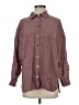 Zara Burgundy Long Sleeve Button-Down Shirt Size XS - photo 1