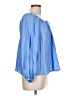 Universal Thread 100% Cotton Blue 3/4 Sleeve Blouse Size L - photo 4