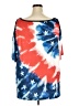 Unbranded Tie-dye Blue Short Sleeve Top Size 4X (5XL) - photo 2