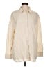 Primark Ivory Long Sleeve Button-Down Shirt Size L - photo 1