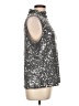 Ann Taylor Silver Sleeveless Blouse Size L - photo 4
