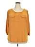 Perseption Orange 3/4 Sleeve Henley Size 2X - photo 1