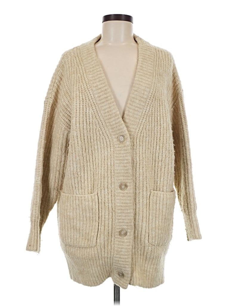 Pre-owned Dreamers By Debut Cardigan Sweater In Tan