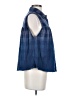 Free People Blue Sleeveless Button-Down Shirt Size S - photo 4