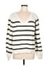 Lands' End 100% Cotton Stripes White Pullover Sweater Size M - photo 1