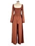 Dokotoo 100% Polyester Solid Brown Jumpsuit Size M - photo 2
