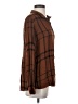 Thread & Supply Plaid Brown Long Sleeve Blouse Size S - photo 4