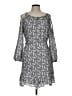 Joie 100% Polyester Paisley Gray Casual Dress Size L - photo 1
