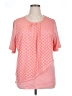 BonWorth 100% Polyester Pink Short Sleeve Blouse Size XL - photo 1