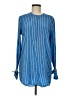 Equipment 100% Silk Blue Long Sleeve Silk Top Size M - photo 1