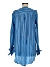 Equipment 100% Silk Blue Long Sleeve Silk Top Size M - photo 2