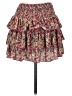 Shein 100% Polyester Floral Red Casual Skirt Size S - photo 2