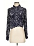 Free People Polka Dots Blue Long Sleeve Blouse Size XS - photo 1