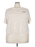 Torrid Stripes Ivory Short Sleeve T-Shirt Size 3X Plus (3) - photo 1