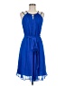 David's Bridal 100% Polyester Blue Cocktail Dress Size 8 - photo 1
