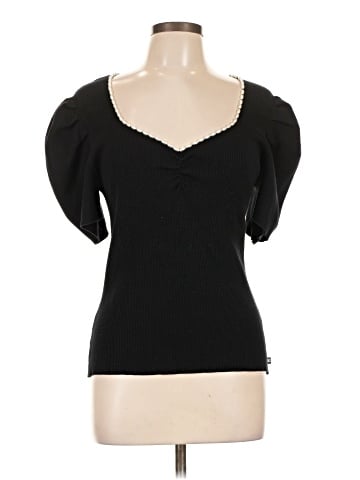 Karl Lagerfeld Paris Short Sleeve Top (view 1)