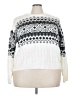 Lane Bryant 100% Acrylic Print White Pullover Sweater Size 22 - 24 Plus - photo 1