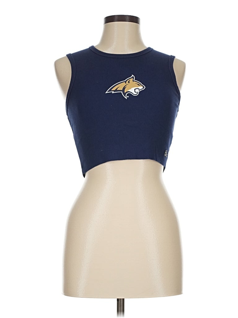 Pre-owned Hype And Vice Tank Top Blue Halter Neckline Tops
