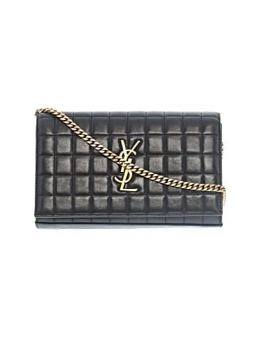 Saint Laurent Leather Cassandre Wallet On Chain (view 1)