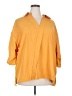 Shein Curve 100% Polyester Orange 3/4 Sleeve Blouse Size 18 Plus (3) - photo 1