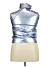 Old Navy 100% Polyester Metallic Silver Blue Vest Size XXL - photo 2