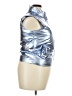 Old Navy 100% Polyester Metallic Silver Blue Vest Size XXL - photo 4