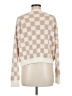Debut 100% Polyester Checkered-gingham Ivory Pullover Sweater Size M - photo 2