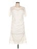 Unbranded Floral Solid Ivory Cocktail Dress Size L - photo 1