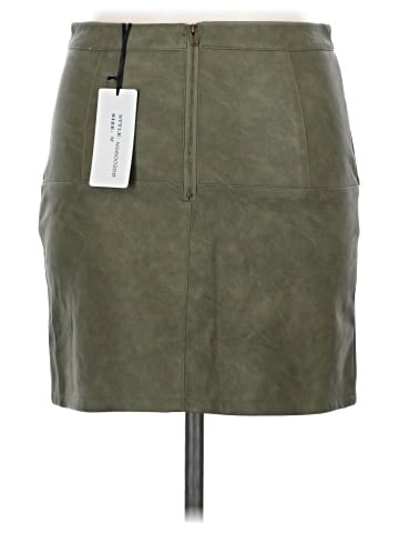 Shinestar Faux Leather Skirt (view 2)