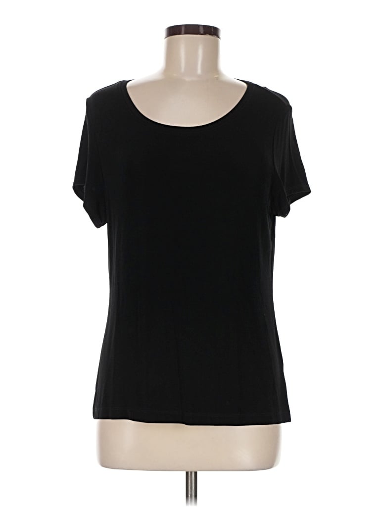 Pre-owned Coldwater Creek Short Sleeve T-shirt In Black