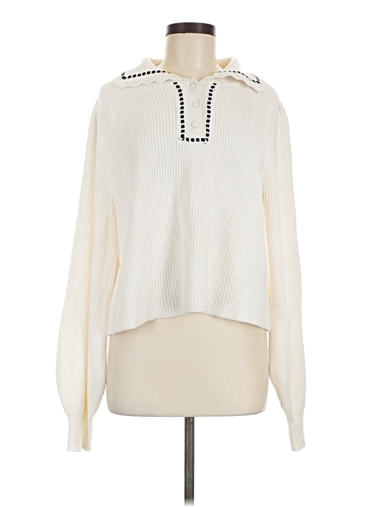 Pre-owned Wild Fable Pullover Sweater In Ivory