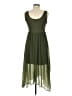No Comment 100% Polyester Solid Green Casual Dress Size M - photo 2