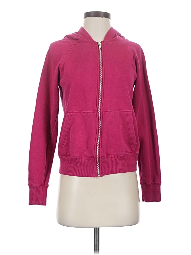 Pre-owned Forever 21 Zip Up Hoodie In Pink