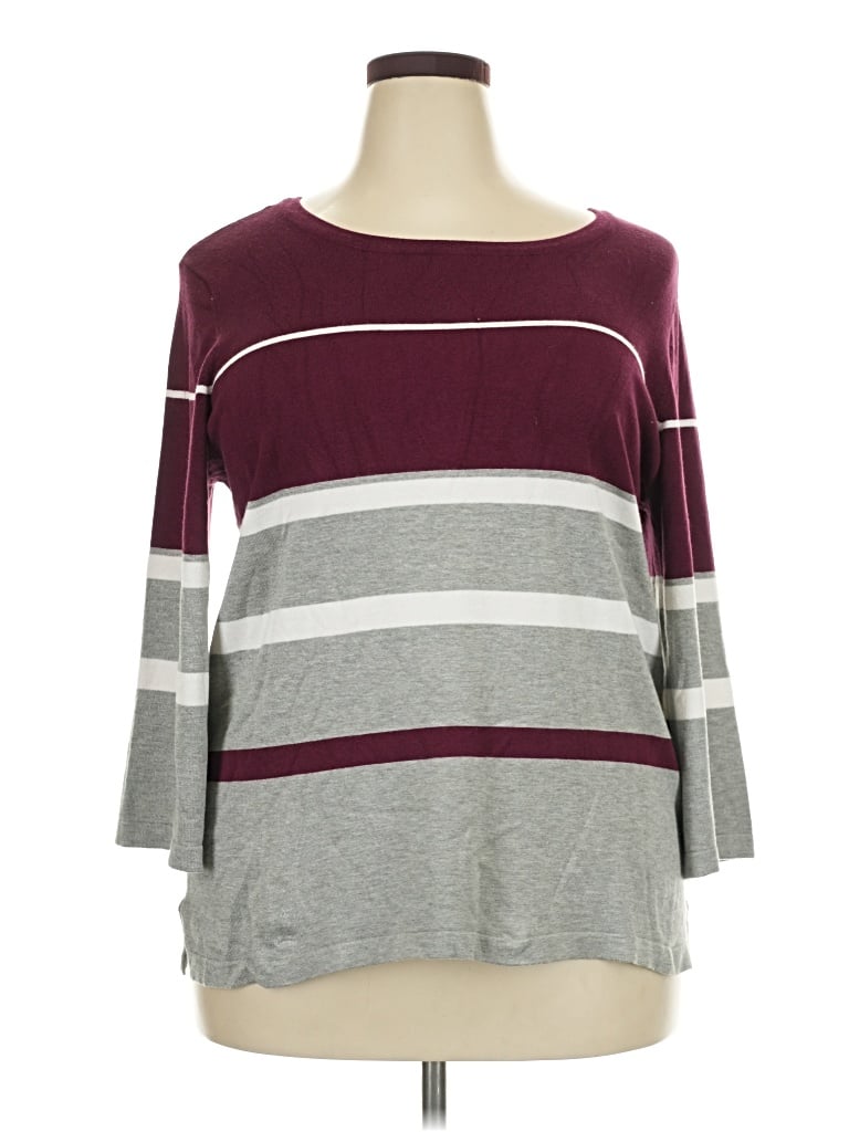Pre-owned Liz Claiborne Pullover Sweater In Burgundy