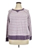 L.L.Bean 100% Cotton Stripes Purple Pullover Sweater Size 1X - photo 1