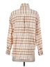 Billabong Checkered-gingham Tan 3/4 Sleeve Button-Down Shirt Size S - photo 2